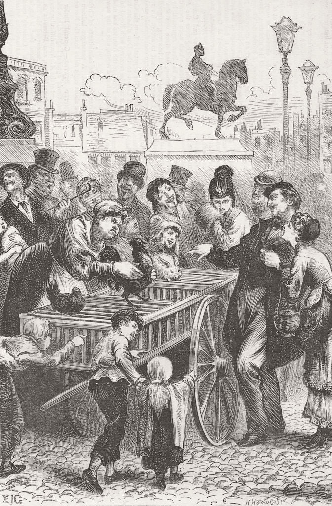 FRANCE. Paris by Balloon Post. last lot 1870 old antique vintage print picture